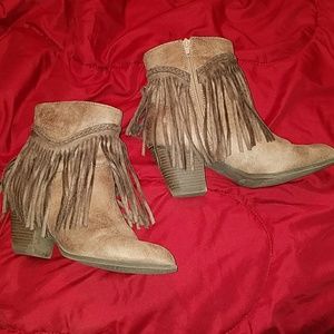 Fringe booties